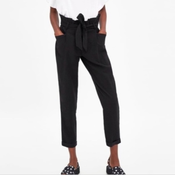 ZARA PAPERBAG DRESS PANTS - Picture 1 of 3
